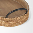 Mercana Wheaton Light Brown Wood w/ Natural Jute Serving Trays