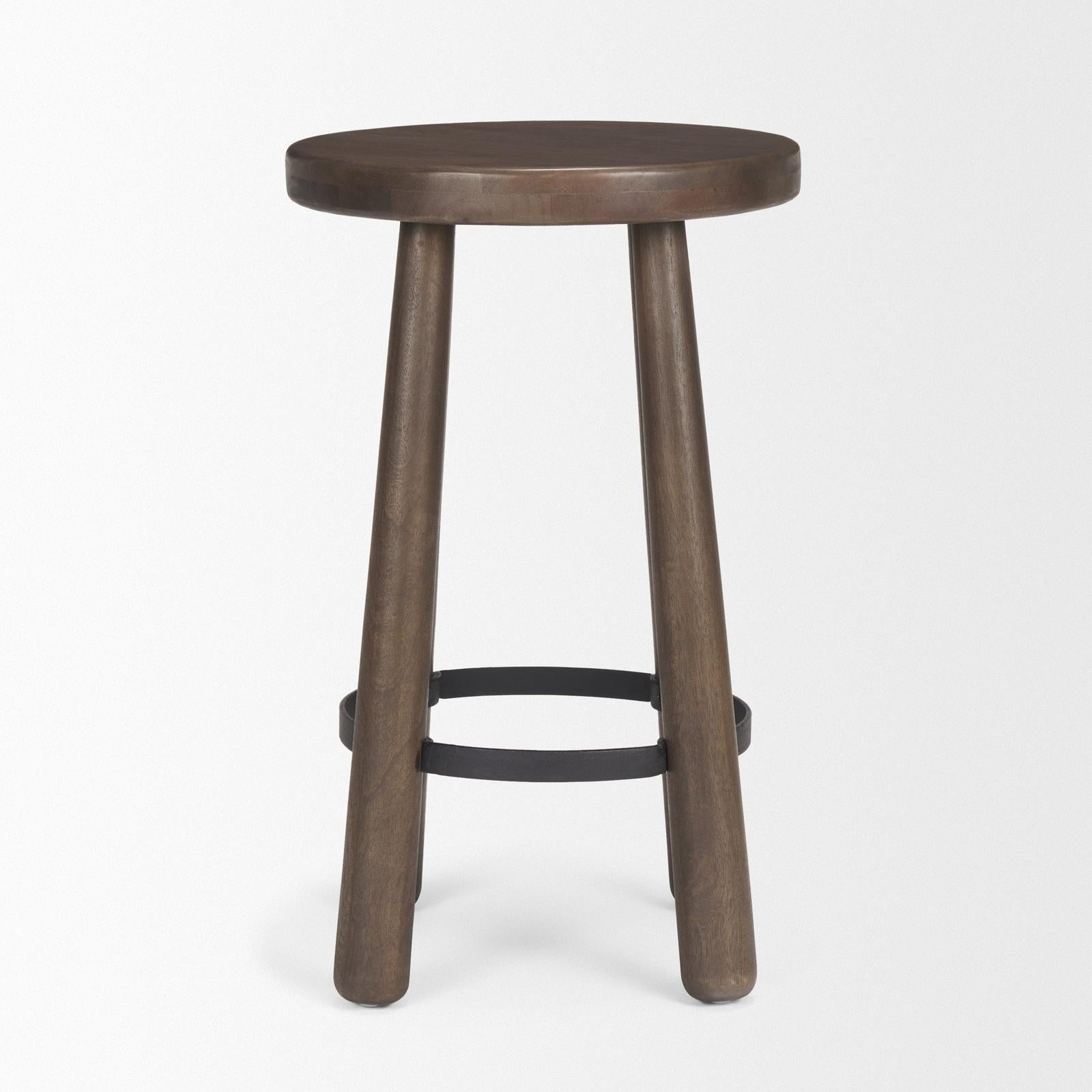 Mercana Weldon Wood Seat Counter Stool