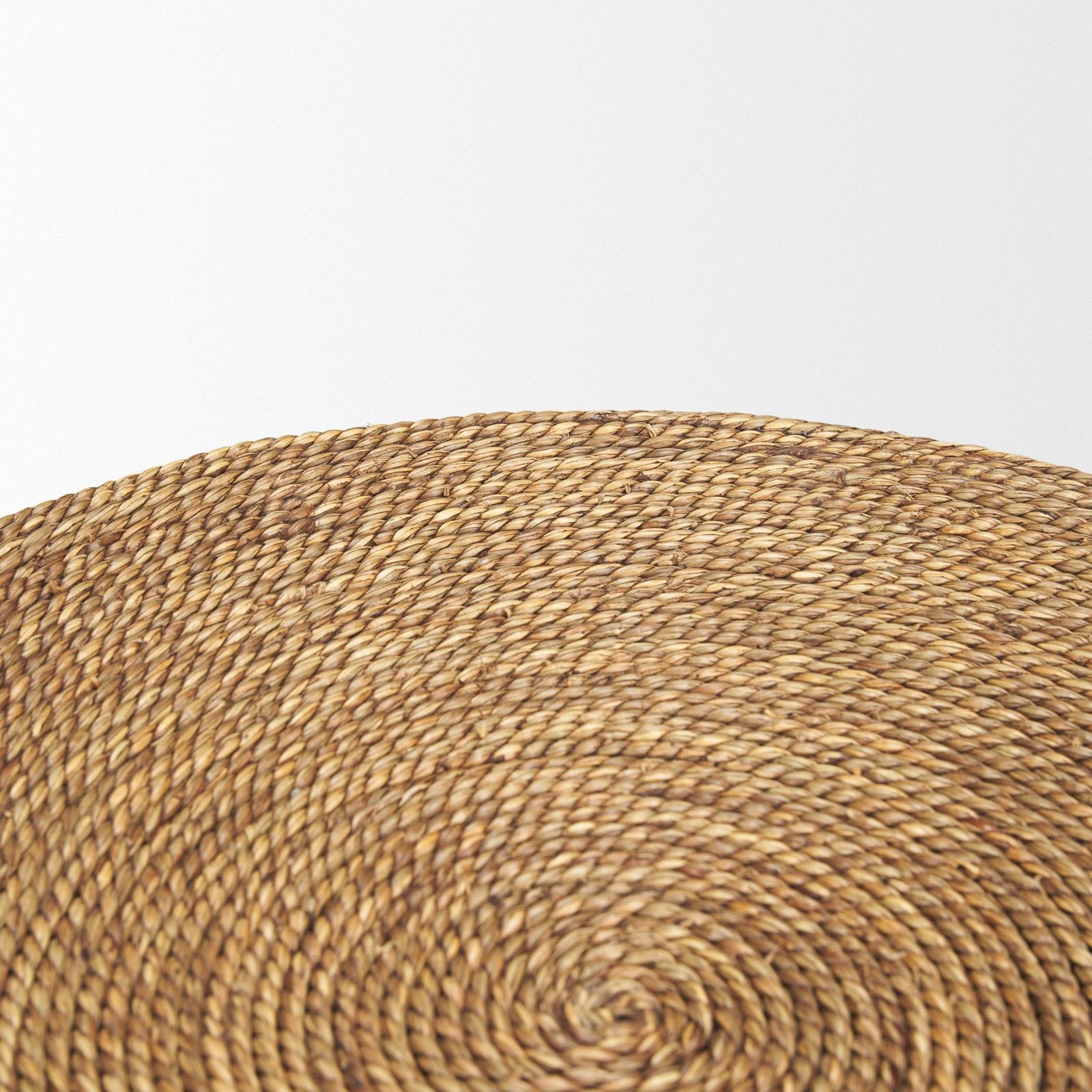 Mercana Wenopa Matte Black Wood w/ Natural Jute Accent Tables Clearance