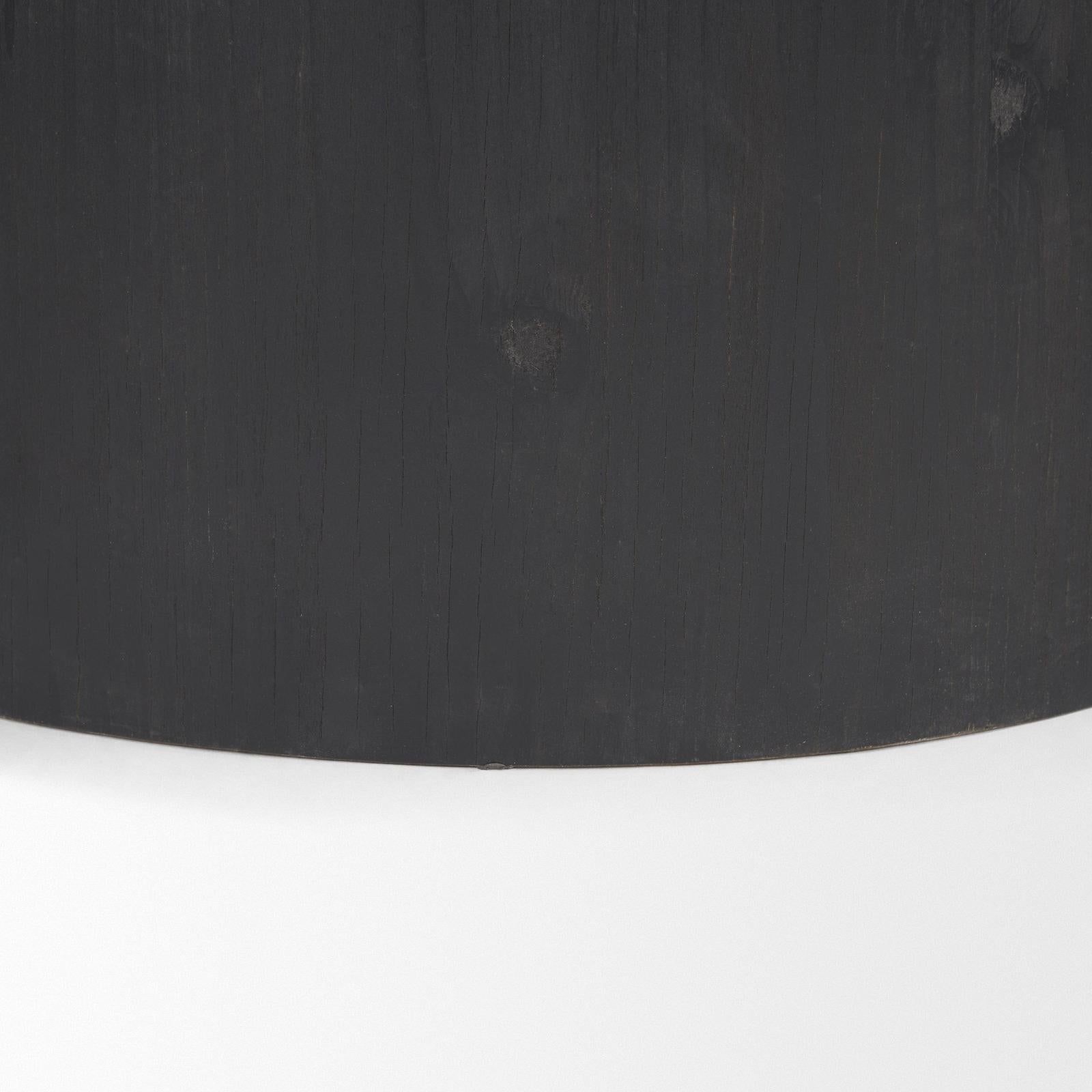 Mercana Wenopa Matte Black Wood w/ Natural Jute Accent Tables Clearance