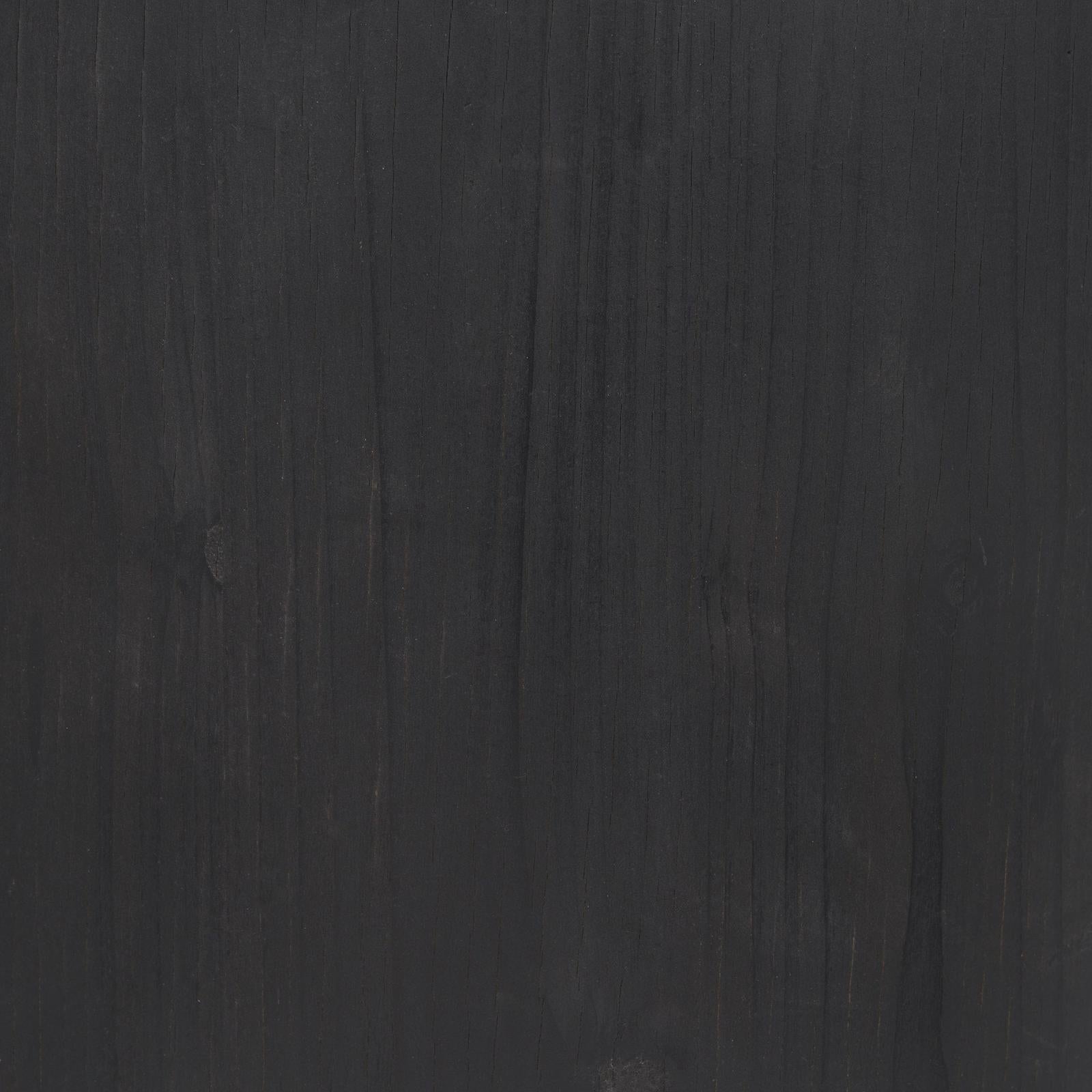 Mercana Wenopa Matte Black Wood w/ Natural Jute Accent Tables Clearance