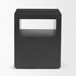 Mercana Vondra Matte Black Metal w/ Open Shelves Side table