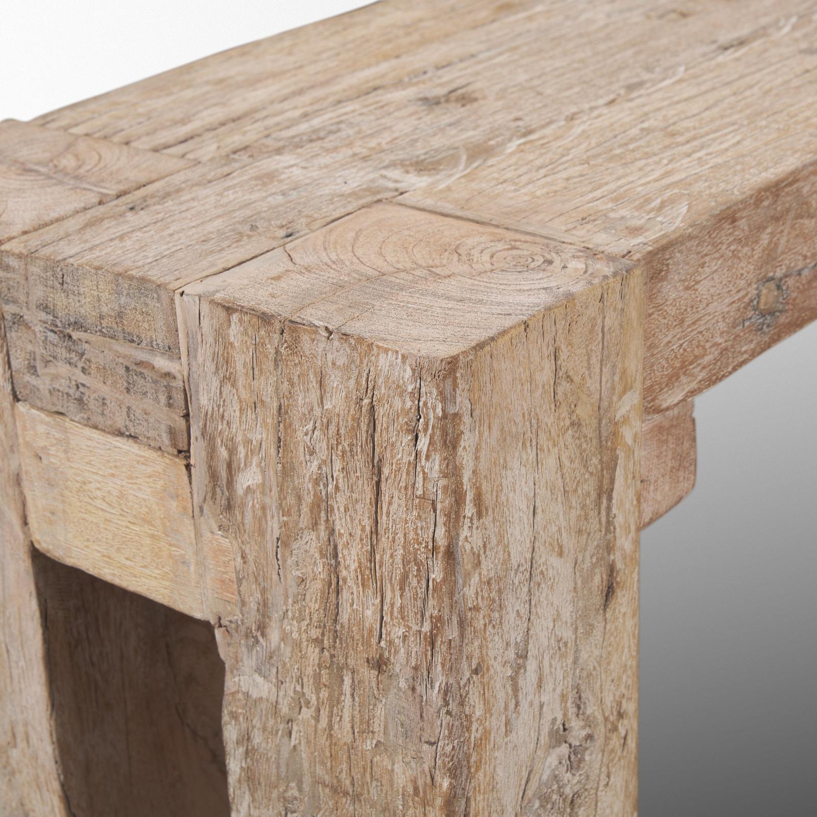 Mercana McArthur Whitewash Reclaimed Wood Bench TOP