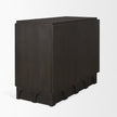 Mercana Wagner Dark Brown Wood w/ Arched Design Accent Cabinet