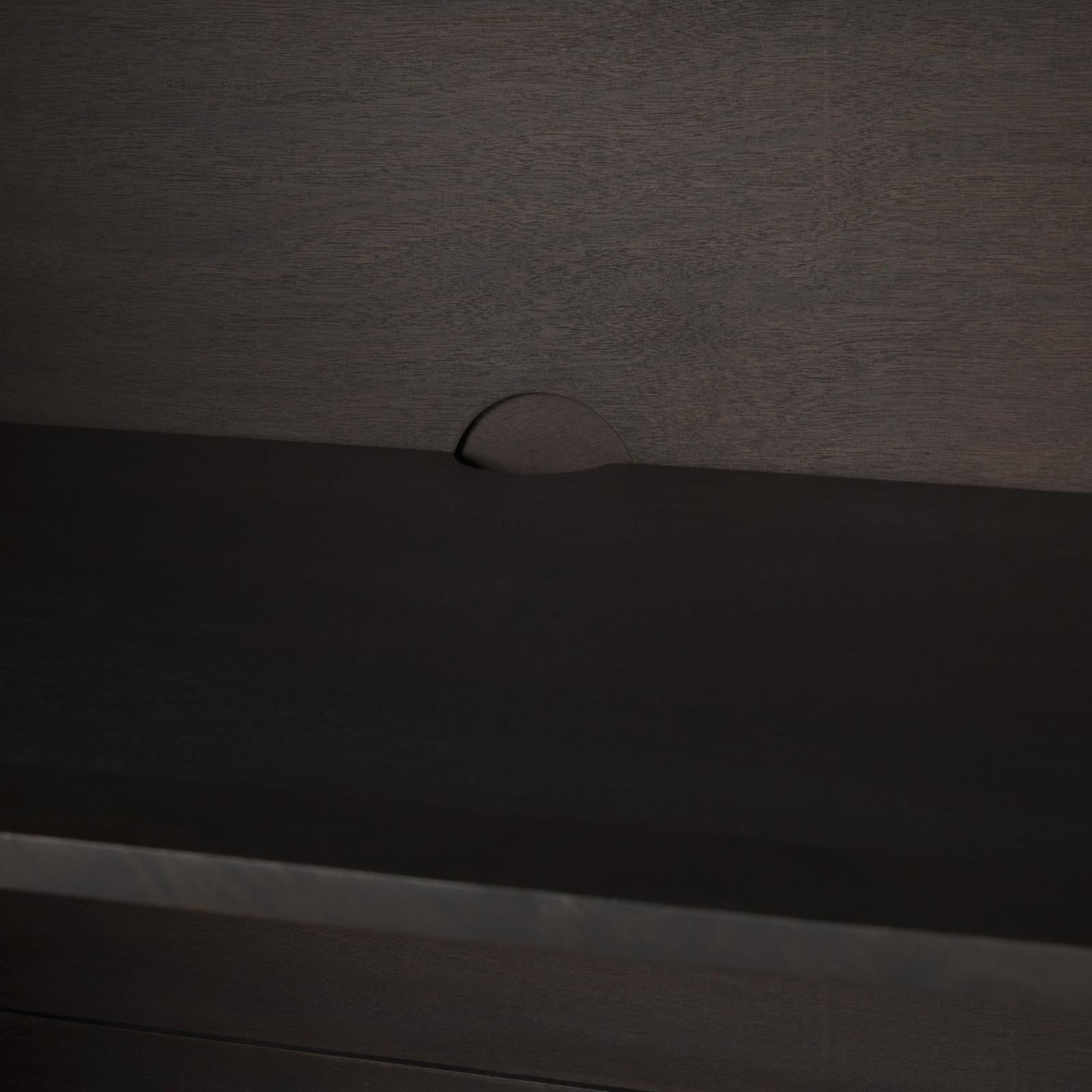 Mercana Wagner Dark Brown Wood w/ Arched Design Accent Cabinet