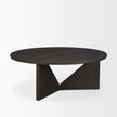 Mercana Tarro Brown Wood w/ Triangle Legs Coffee Table Clearance