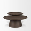 Mercana Takoda Wood Tapered Drum Nesting Coffee Tables