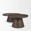 Mercana Takoda Wood Tapered Drum Nesting Coffee Tables