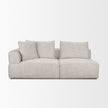 Mercana Warner Left Arm 3 Seater Gray Performance Fabric w/ Ash Wood Sofa