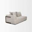 Mercana Warner Left Arm 3 Seater Gray Performance Fabric w/ Ash Wood Sofa