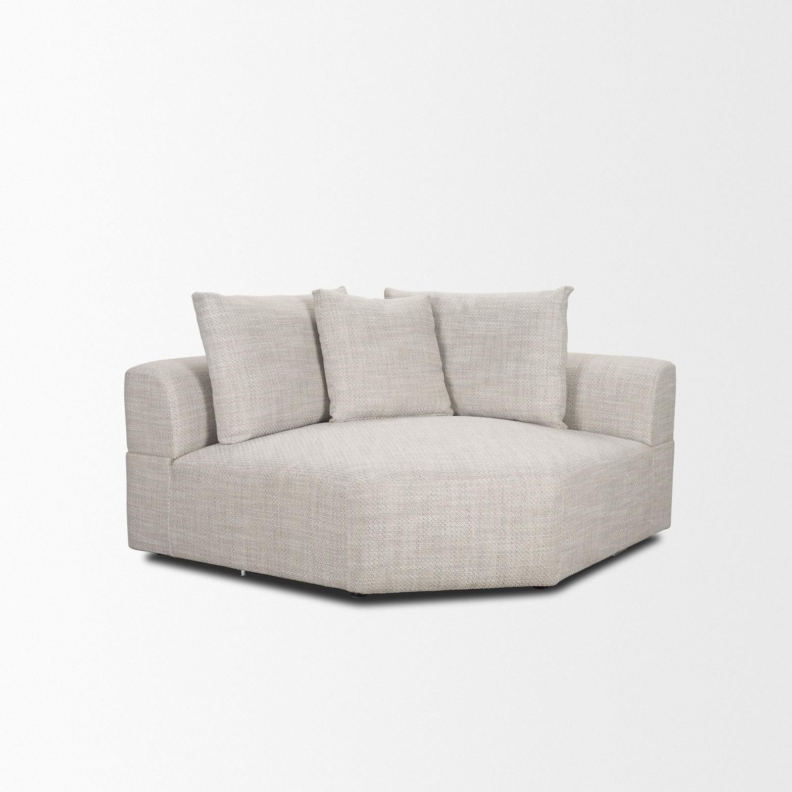 Mercana Warner Gray Performance Fabric Corner Piece