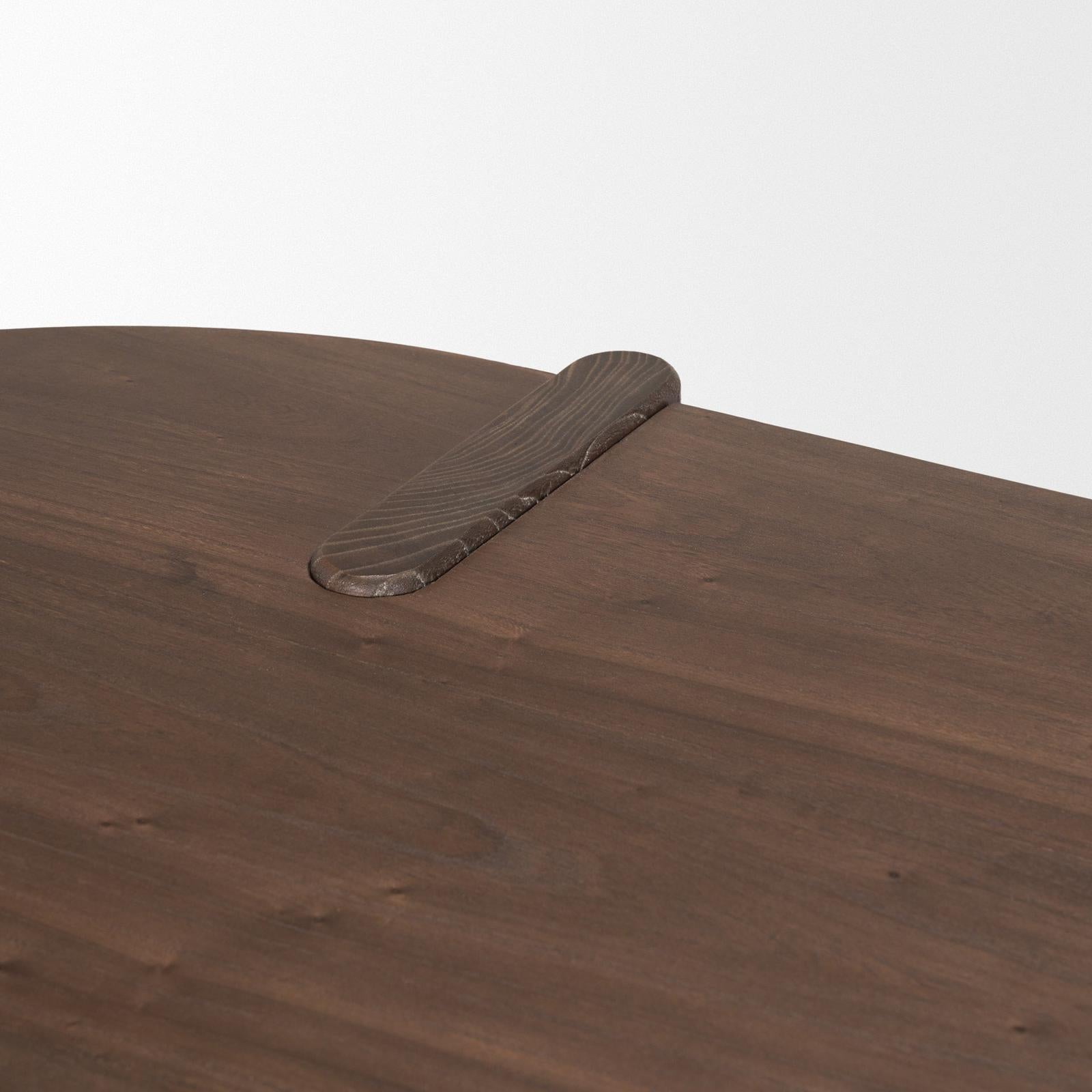 Mercana Sohan Dark Brown Elm Wood Oblong Desk