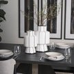 Mercana Dinah White w/ Black Stripes Ceramic Vase Clearance