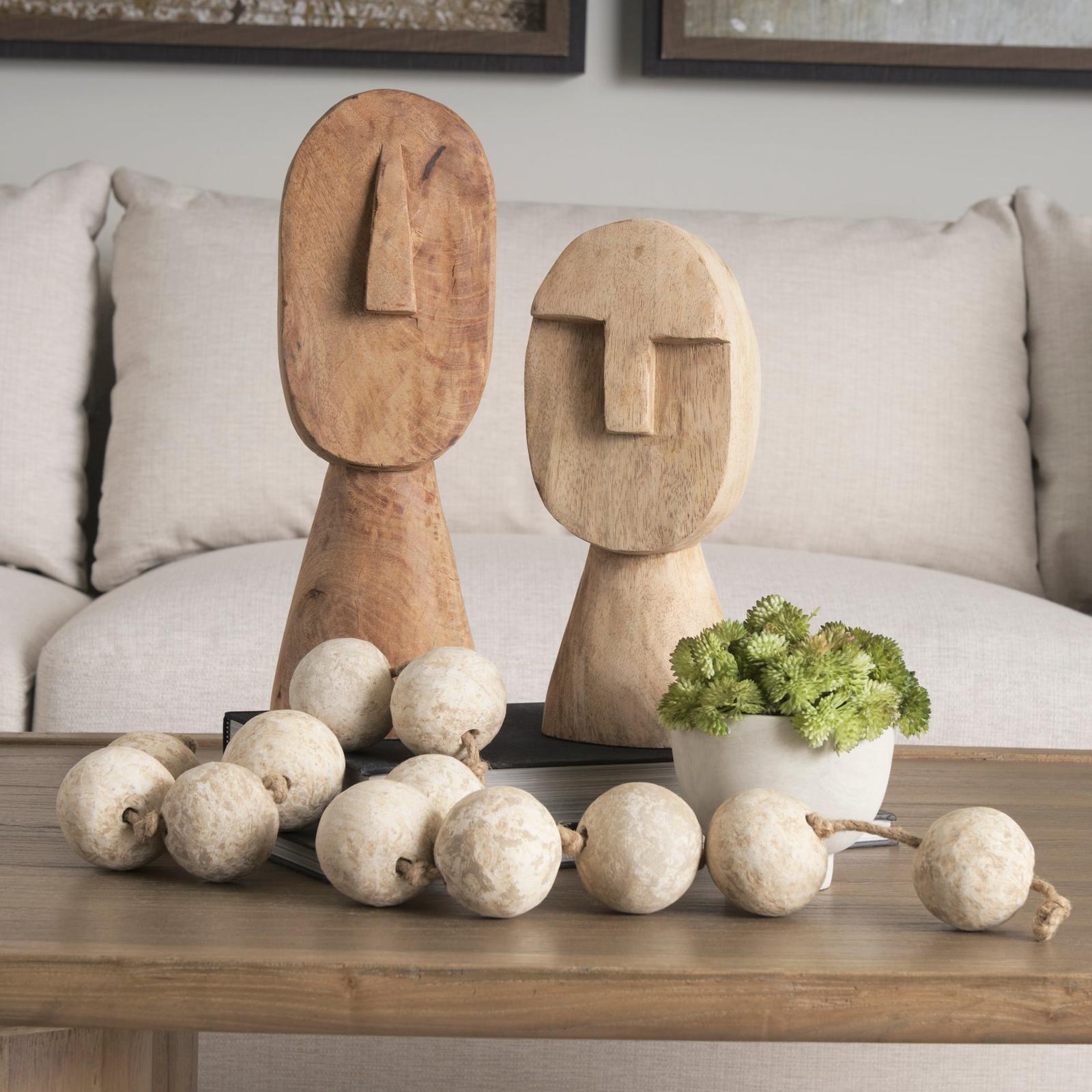 Mercana Ivan Wooden Head Sculpture