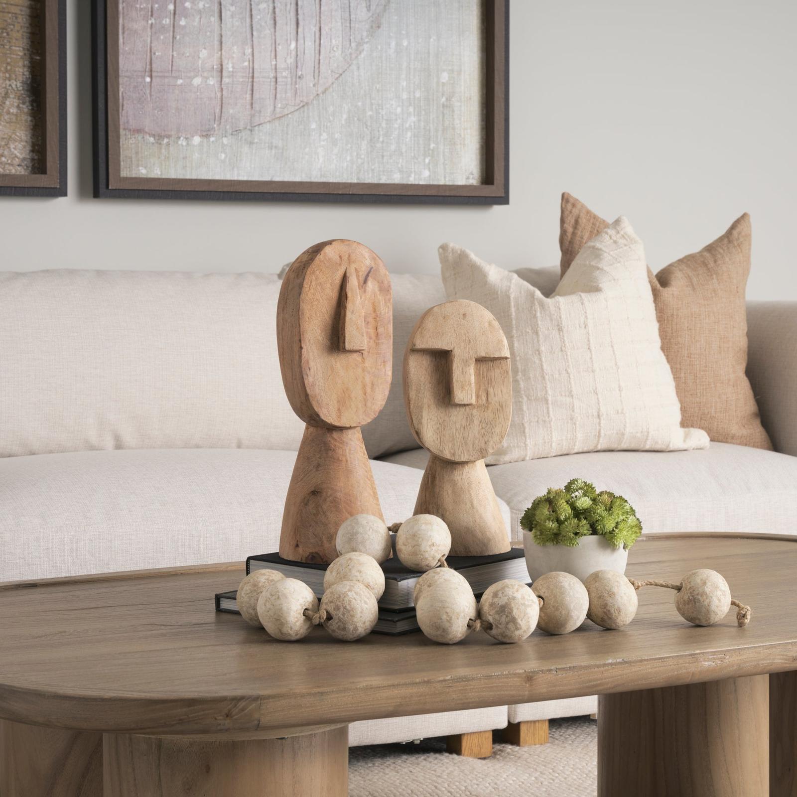 Mercana Ivan Wooden Head Sculpture
