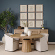Mercana Sondra Oatmeal Performance Fabric Upholstered Club Dining Chair