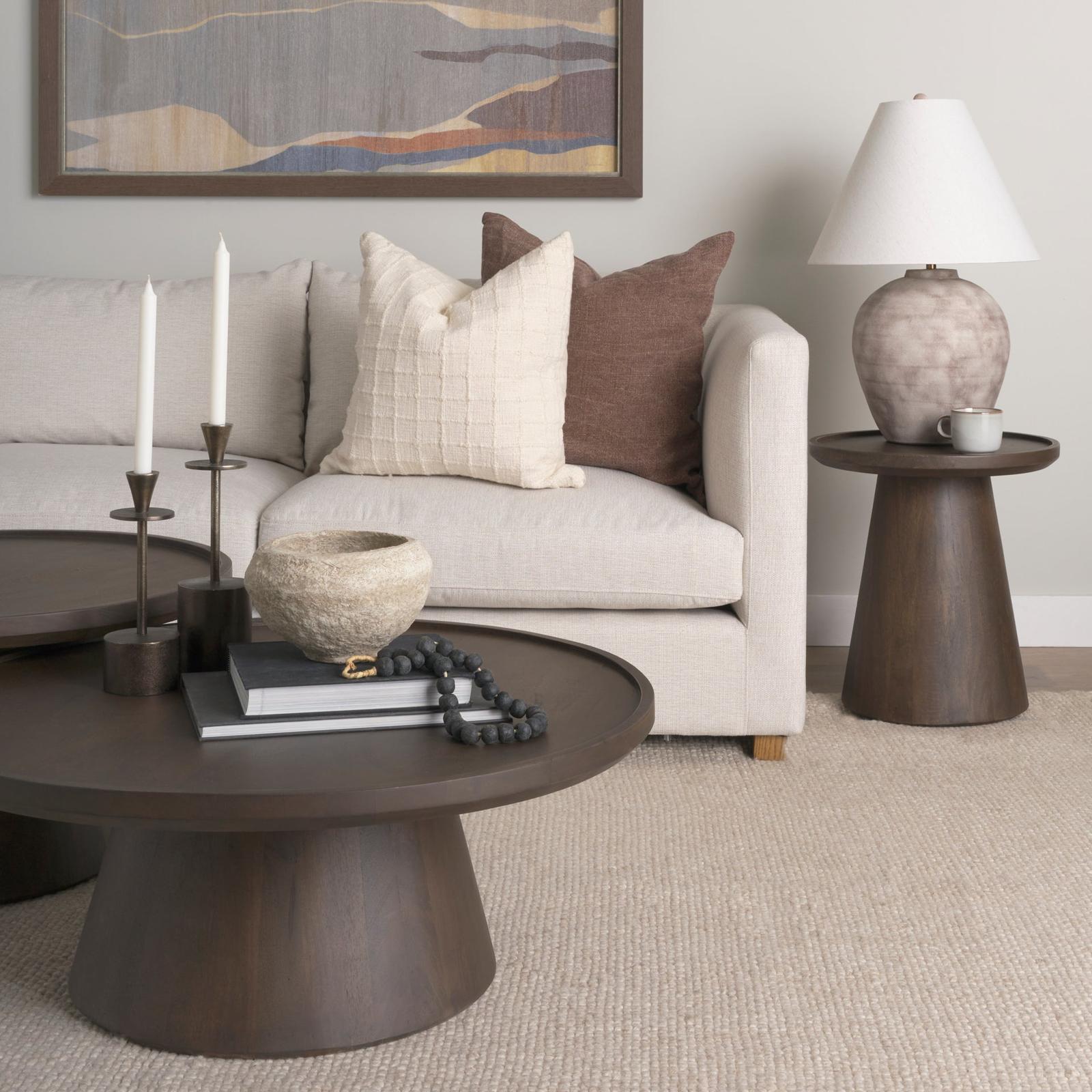 Mercana Takoda Wood Tapered Drum Accent Table