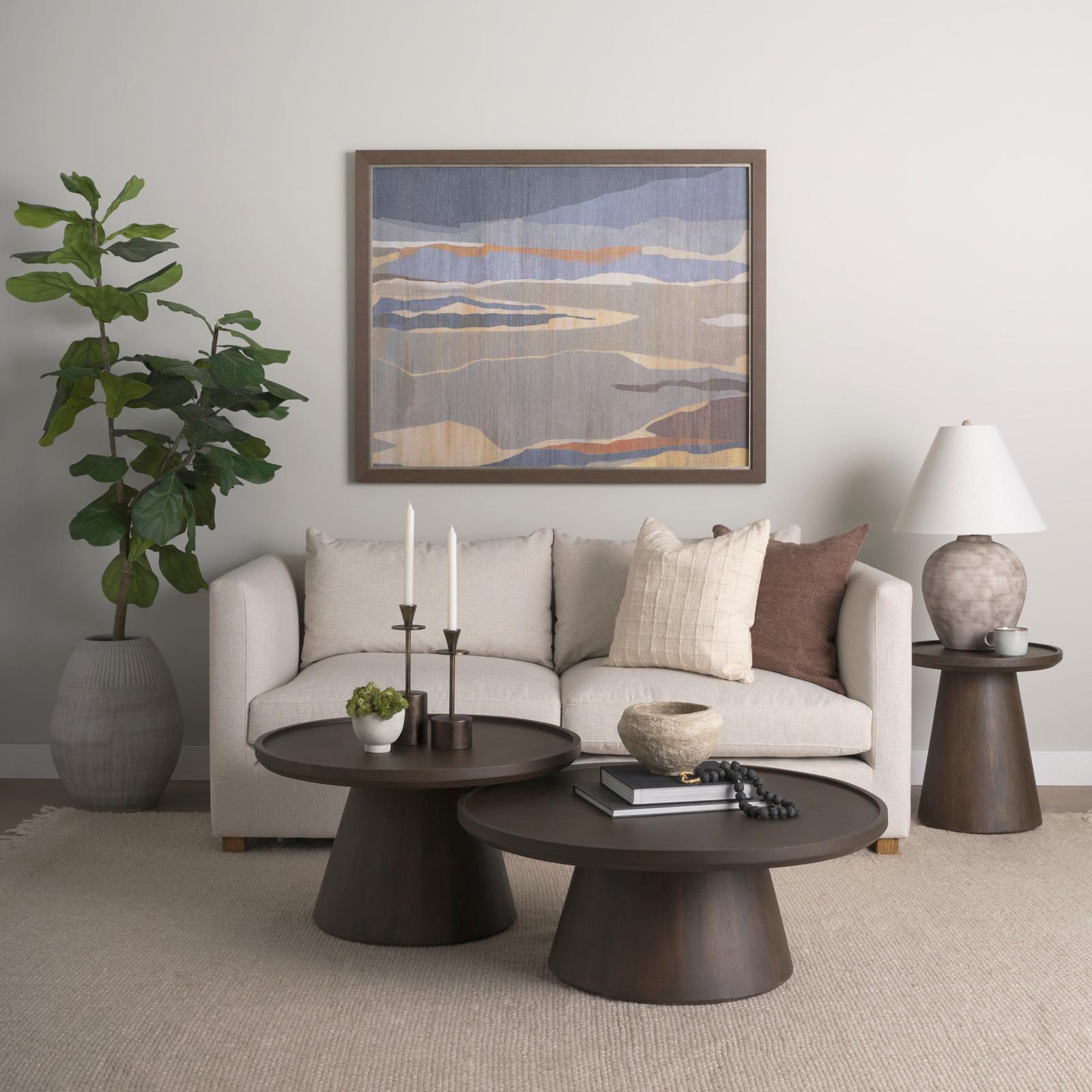 Mercana Takoda Wood Tapered Drum Accent Table