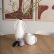 Mercana Urvi Off White Speckled Asymmetrical Ceramic Vase