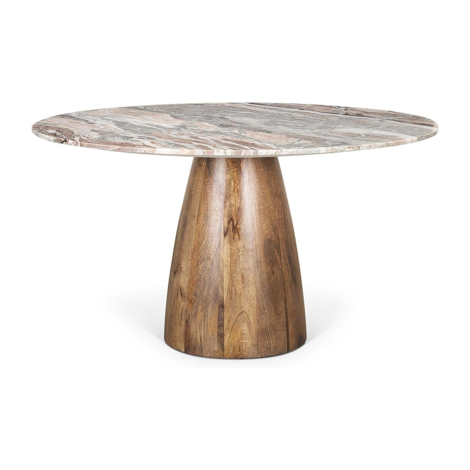 Mercana Allyson Pink Marble Top Dining Table
