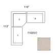 Mercana Warner 3 Piece Sofa Set w/Corner Piece Clearance