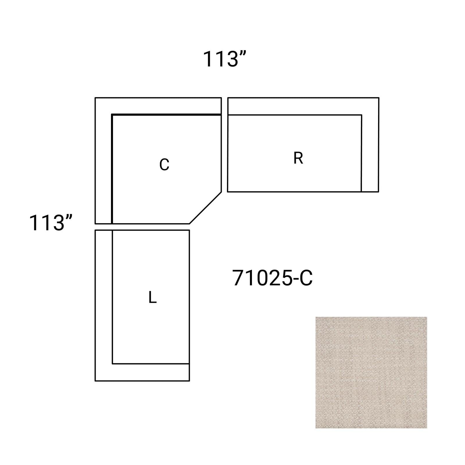 Mercana Warner 3 Piece Sofa Set w/Corner Piece Clearance