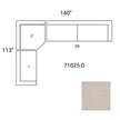 Mercana Warner 3 Piece Sofa Set w/Corner Piece Clearance