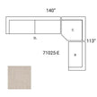 Mercana Warner 3 Piece Sofa Set w/Corner Piece Clearance