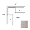 Mercana Warner 3 Piece Sofa Set w/Corner Piece Clearance