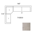 Mercana Warner 3 Piece Sofa Set w/Corner Piece Clearance