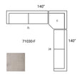 Mercana Warner 3 Piece Sofa Set w/Corner Piece Clearance
