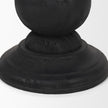 Mercana Wanda Matte Black Wood Pillar Candle Holders - Set of 2 Clearance