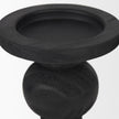 Mercana Wanda Matte Black Wood Pillar Candle Holders - Set of 2 Clearance