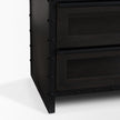 Mercana Gehry Dark Brown Metal Brown Wood and Glass Door Display Cabinet