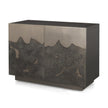 Mercana Roxdale Acid Washed Iron Metal Accent Cabinet