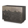 Mercana Roxdale Acid Washed Iron Metal Accent Cabinet