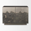 Mercana Roxdale Acid Washed Iron Metal Accent Cabinet