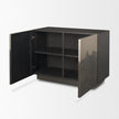 Mercana Roxdale Acid Washed Iron Metal Accent Cabinet