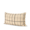 Mercana Jaela Beige and Black Striped Checkered Decorative Pillow Cover