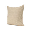 Mercana Jeren Beige Checker Textured Cotton-Linen Decorative Square Pillow Cover