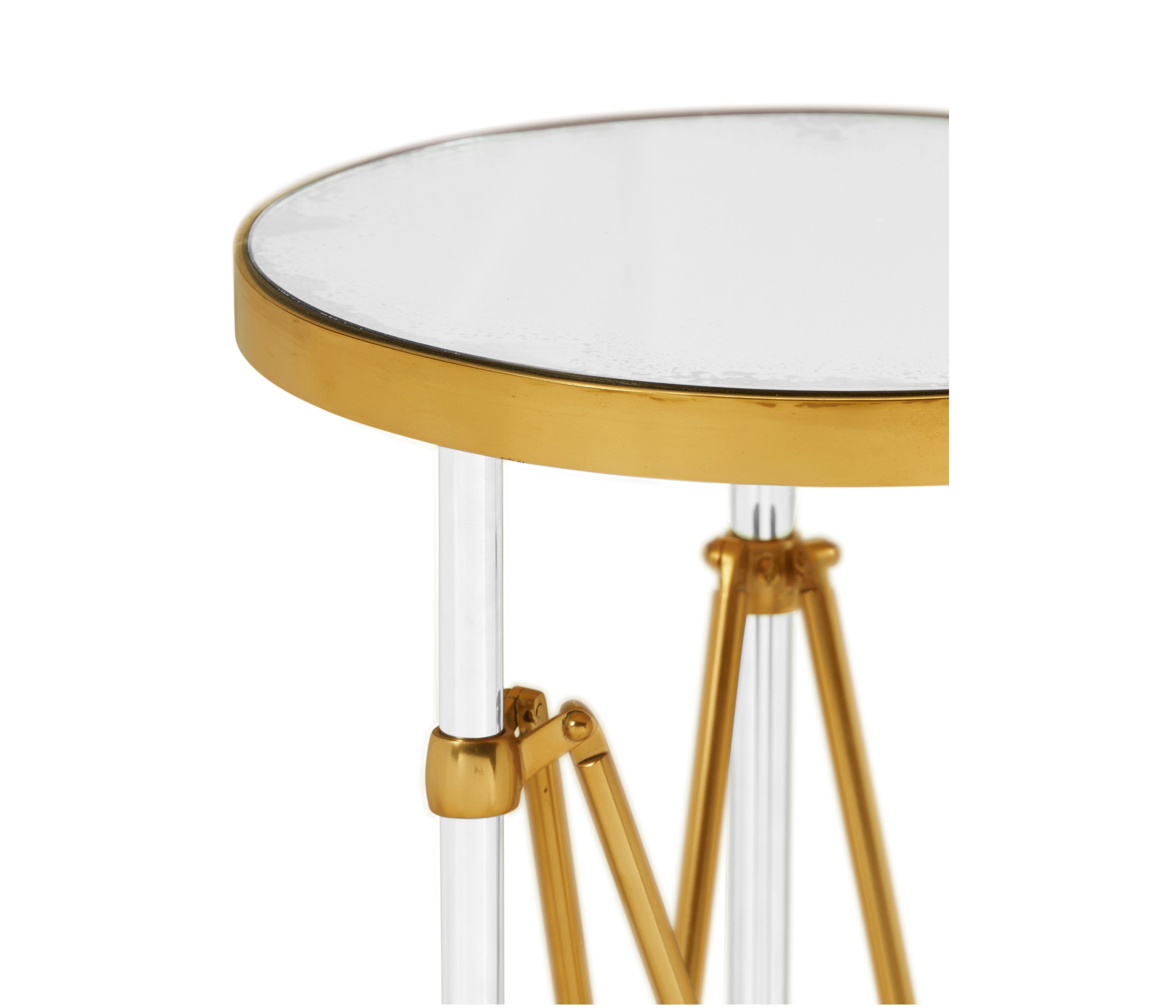 Jonathan Charles S. Rnd Antique Glass Vanity Table ( 500180-BSG-GAM )
