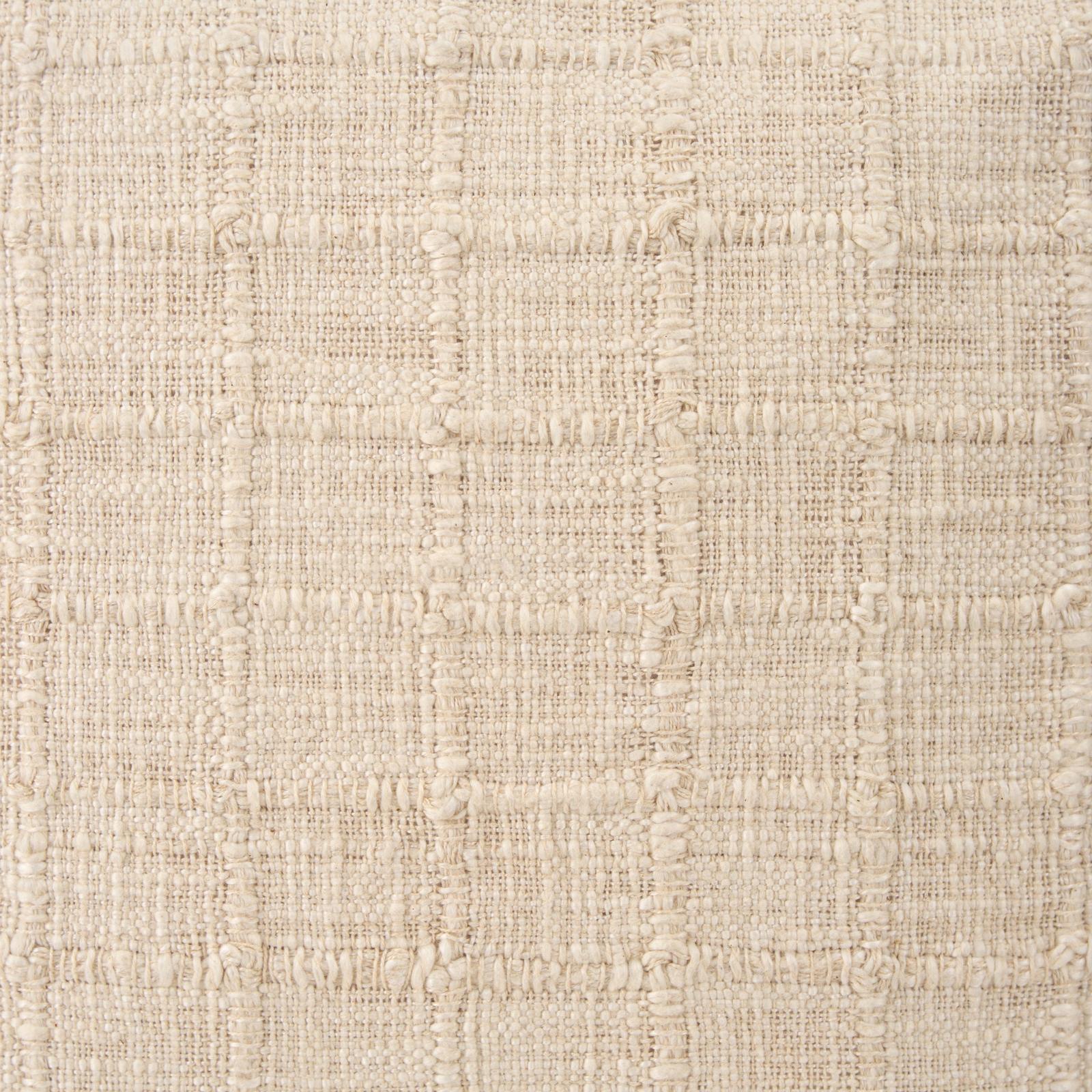Mercana Jacory Cream Checker Textured Decorative Pillow Cover