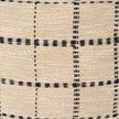 Mercana Jaela Beige and Black Striped Checkered Decorative Pillow Cover