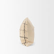 Mercana Jaela Beige and Black Striped Checkered Decorative Pillow Cover