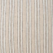 Mercana Jaxon Beige and Black Striped Cotton-Linen Decorative Square Pillow Cover