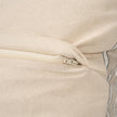 Mercana Jaxon Beige and Black Striped Cotton-Linen Decorative Square Pillow Cover