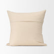 Mercana Jensen Beige and Gray Plaid Cotton-Linen Decorative Square Pillow Cover
