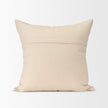 Mercana Jeren Beige Checker Textured Cotton-Linen Decorative Square Pillow Cover