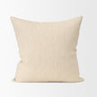 Mercana Jenner Cream Cotton-Linen Blend Decorative Square Pillow Cover