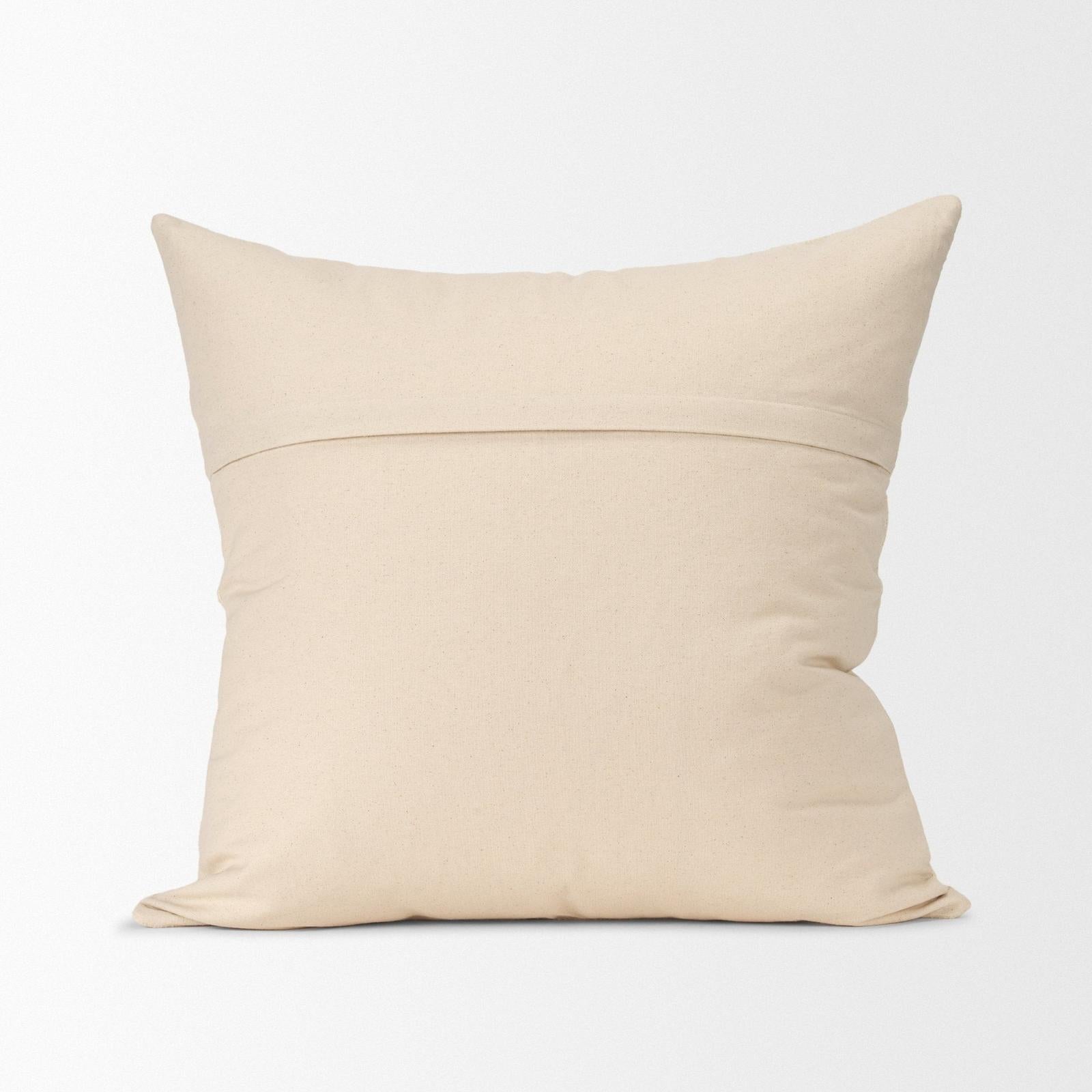 Mercana Jenner Cream Cotton-Linen Blend Decorative Square Pillow Cover